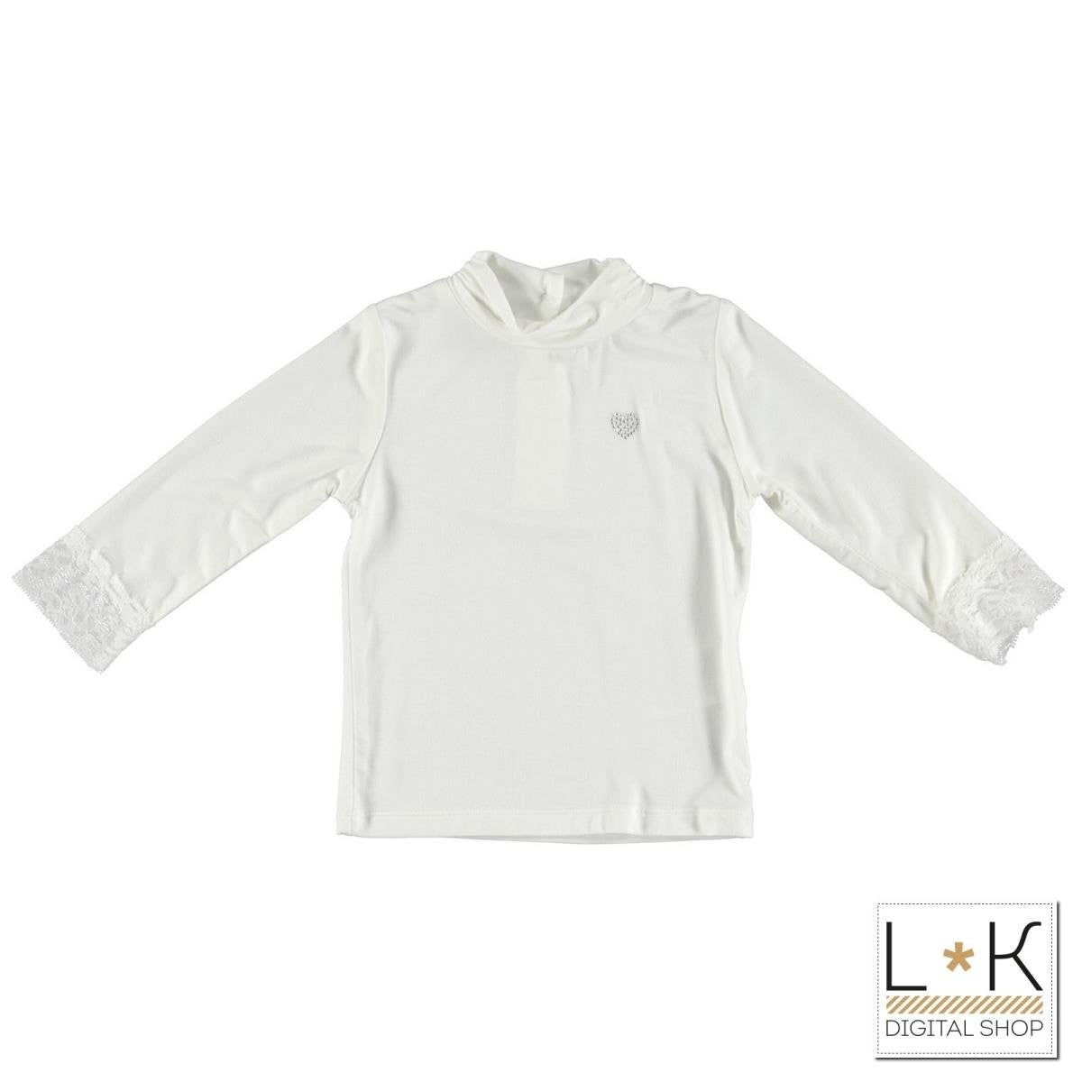 DOLCEVITA LUPETTO COTONE ELASTICIZZATO BAMBINA SARABANDA T201-01 - SARABANDA - LuxuryKids