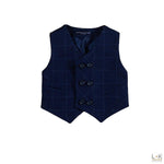 Gilet Elegante in Tessuto Bambino Blu Manuell&Frank  M2756 - MANUELL&FRANK - LuxuryKids