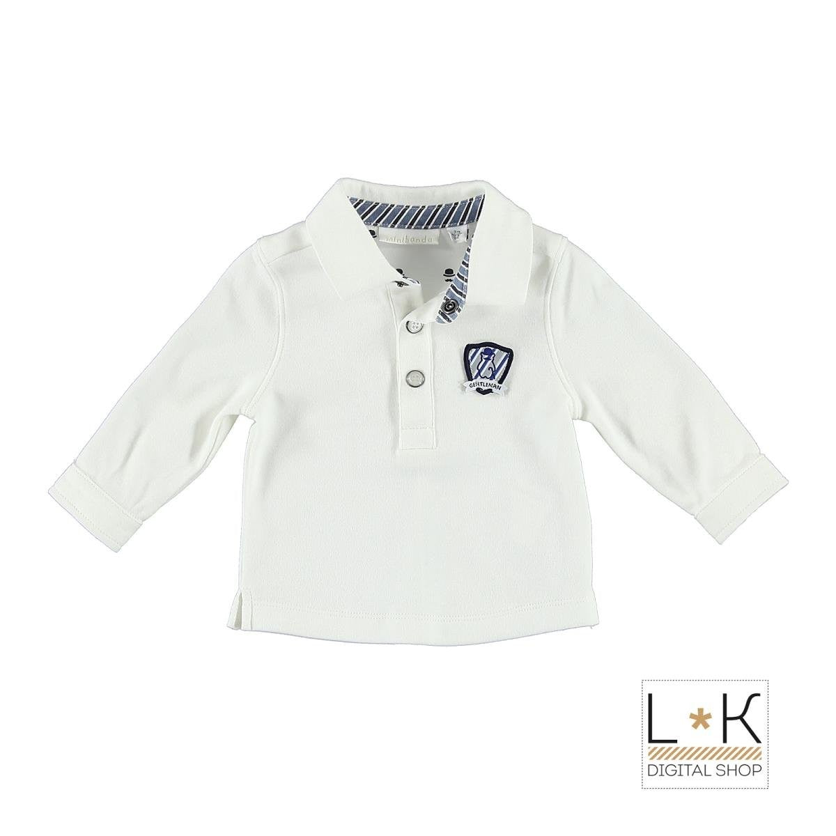 POLO IN CALDO COTONE NEONATO MINIBANDA N618-00 - MINIBANDA - LuxuryKids
