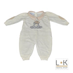Tutina Intera In Lana Panna Neonato Ninnaoh I14203TL - NINNAOH - LuxuryKids