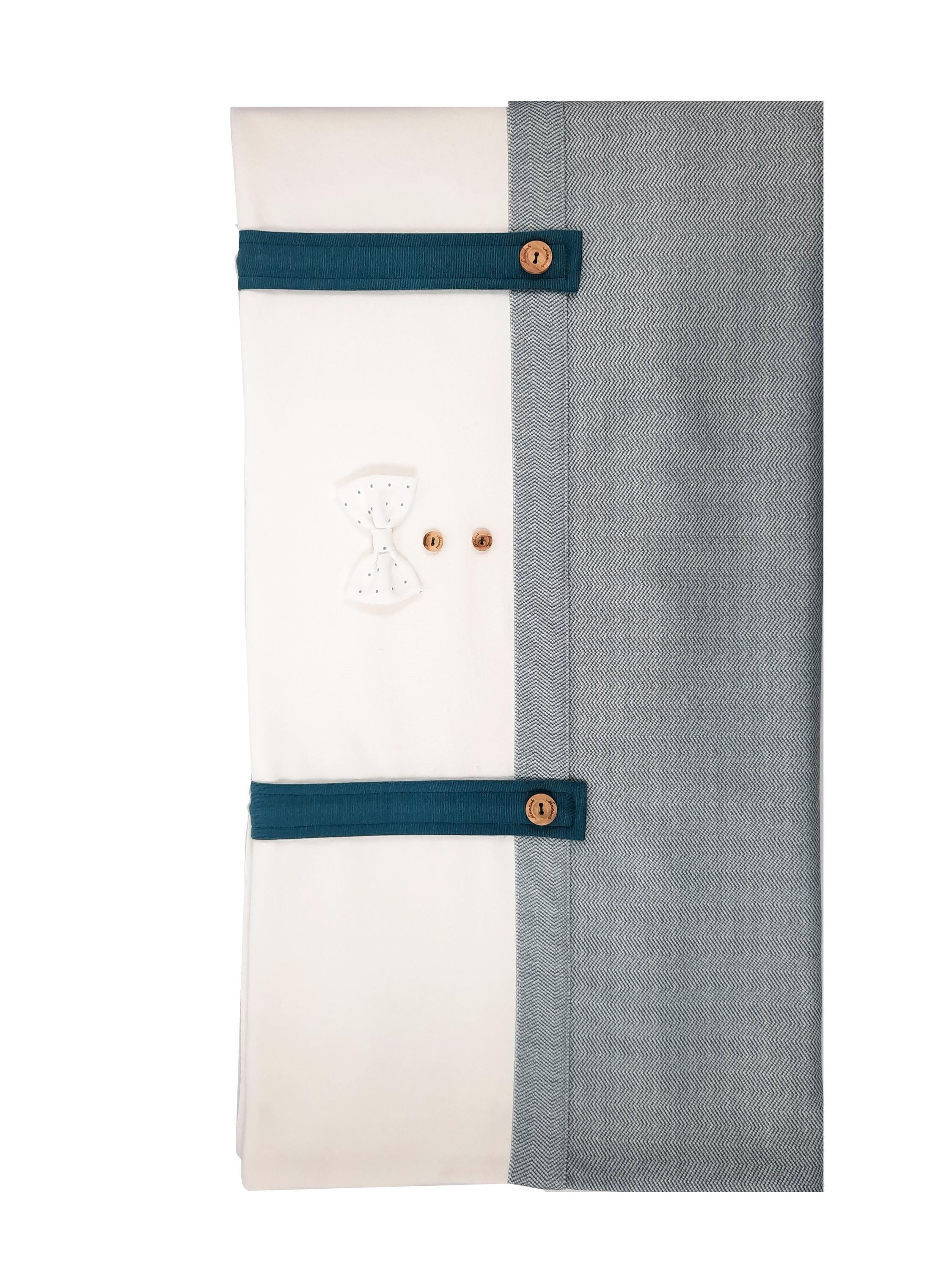 Coperta Imbottita Sfoderabile In Caldo Cotone Panna Verde Neonato Tema Tartarughina NINNAOH I21COP215I - NINNAOH - LuxuryKids