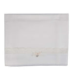 Lenzuolino Per Carrozzina In Cotone Con Pizzo Neonata-o NINNAOH I21LE10 - NINNAOH - LuxuryKids