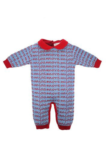 Tutina Intera In Lana 100% Certificata Neonato Tema Amore Mio NINNAOH I21291T - NINNAOH - LuxuryKids