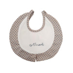 Bavetta In Ciniglia E Caldo Cotone Panna Beige Neonato Tema Family NINNAOH I21272 - NINNAOH - LuxuryKids