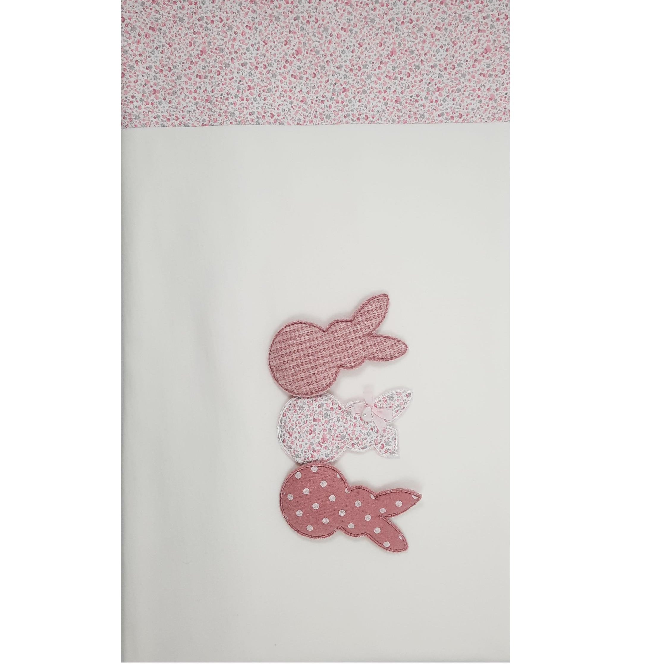 Coperta Imbottita Sfoderabile In Caldo Cotone Panna Rosa Neonata Tema Coniglietta NINNAOH I21COP18I - NINNAOH - LuxuryKids