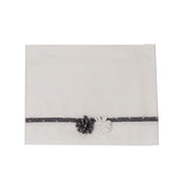 Lenzuolino Per Carrozzina In Cotone Panna Grigio Neonata Tema Pois Grigio NINNAOH I21LE4 - NINNAOH - LuxuryKids