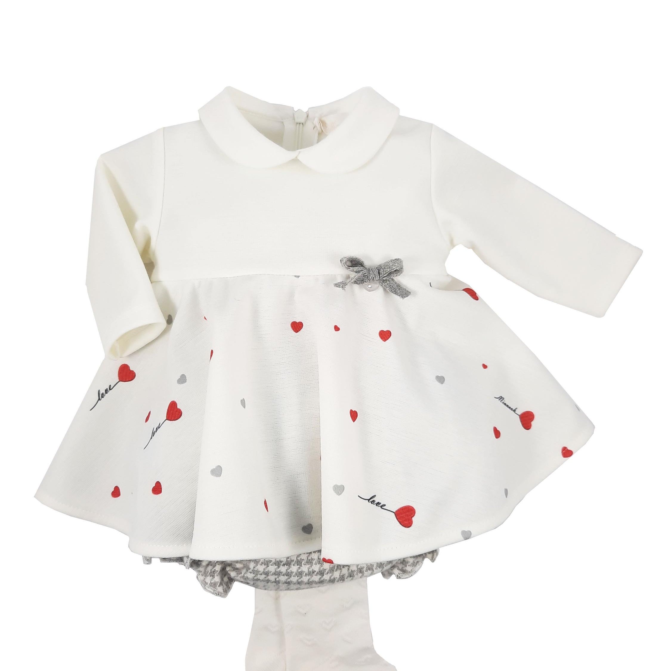 Completo Con Culotte In Caldo Cotone E Punto Milano Neonata Tema Bambolina NINNAOH I2186 - NINNAOH - LuxuryKids