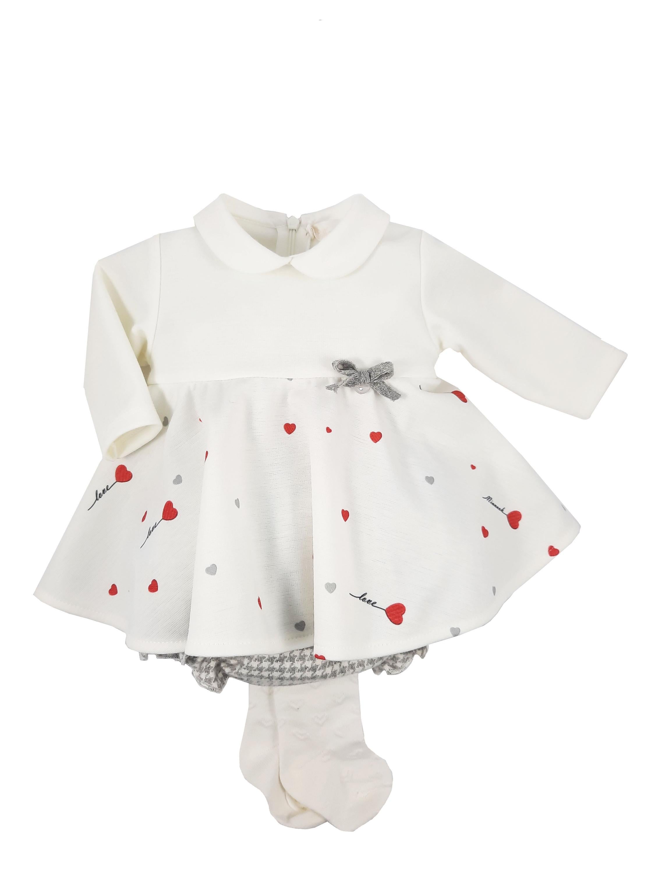 Completo Con Culotte In Caldo Cotone E Punto Milano Neonata Tema Bambolina NINNAOH I2186 - NINNAOH - LuxuryKids