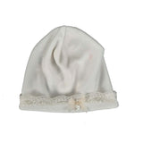 Cappello In Ciniglia Con Pizzo Neonata NINNAOH I21118 - NINNAOH - LuxuryKids