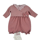 Pagliaccetto In Caldo Cotone Rosa Neonata Tema Coniglietta NINNAOH I21104P - NINNAOH - LuxuryKids
