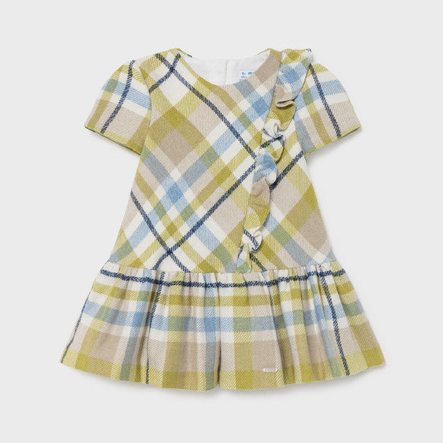 Abito Mezza Manica In Panno A Quadri Neonata MAYORAL 2906 - MAYORAL - LuxuryKids