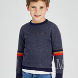 Maglioncino Girocollo In Misto Lana Blu Bambino MAYORAL 4361 - MAYORAL - LuxuryKids