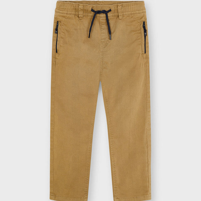 Pantalone Lungo In Caldo Cotone Jogger Slim Fit Beige Bambino MAYORAL 4561 - MAYORAL - LuxuryKids