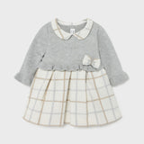 Abito Manica Lunga In Tricot Grigio Neonata MAYORAL 2816 - MAYORAL - LuxuryKids