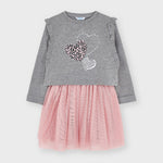 Abito in Tulle Manica Lunga Caldo Cotone Bambina Mayoral 4940 - MAYORAL - LuxuryKids