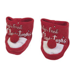 Calzino Scarpetta In Ciniglia per Natale Rosso Neonato-a Fs baby 15100 - FS BABY - LuxuryKids