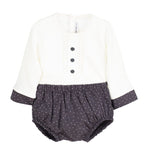 Completo Spezzato con Culotte a Pois Caldo Cotone Neonato Calamaro 17666 - CALAMARO - LuxuryKids