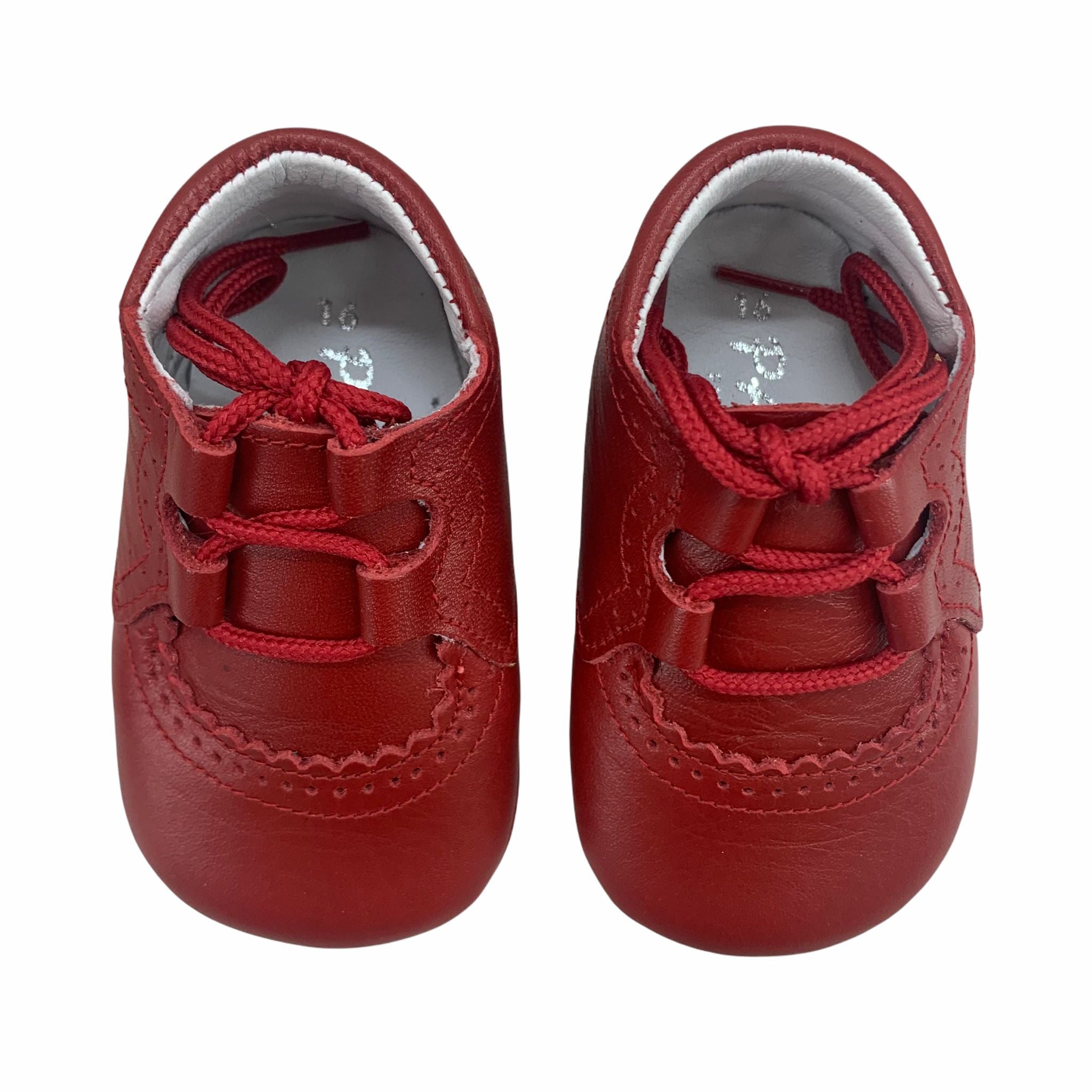 Scarpe Da Culla In Pelle Francesina Neonato PANYNO A2922R - PANYNO - LuxuryKids