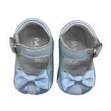 Scarpa Da culla In Vera Pelle Ballerina Con Fiocco In Raso Neonata PANYNO A2608 - PANYNO - LuxuryKids