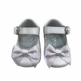 Scarpa Da culla In Vera Pelle Ballerina Con Fiocco In Raso Neonata PANYNO A2608 - PANYNO - LuxuryKids
