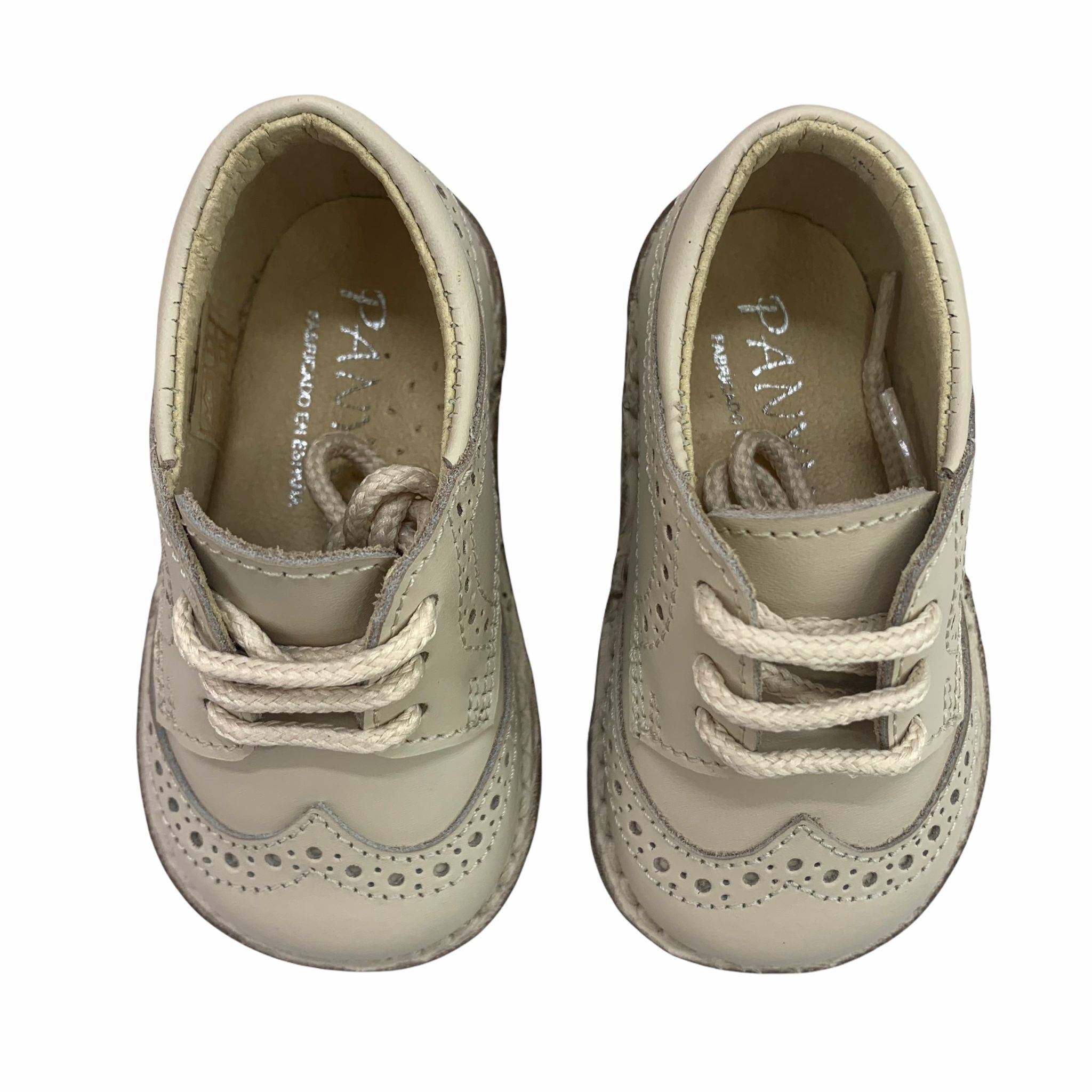 Scarpe Primi Passi Francesina Con Lacci Pelle Bambino Panyno B2627 - PANYNO - LuxuryKids