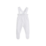Tutina con Salopette Caldo Cotone Bianco Neonata Calamaro 17634 - CALAMARO - LuxuryKids