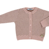 Cardigan In Misto Lana Maniche Lunghe Rosa Neonata Dr.Kid DK344 - DR.KID - LuxuryKids