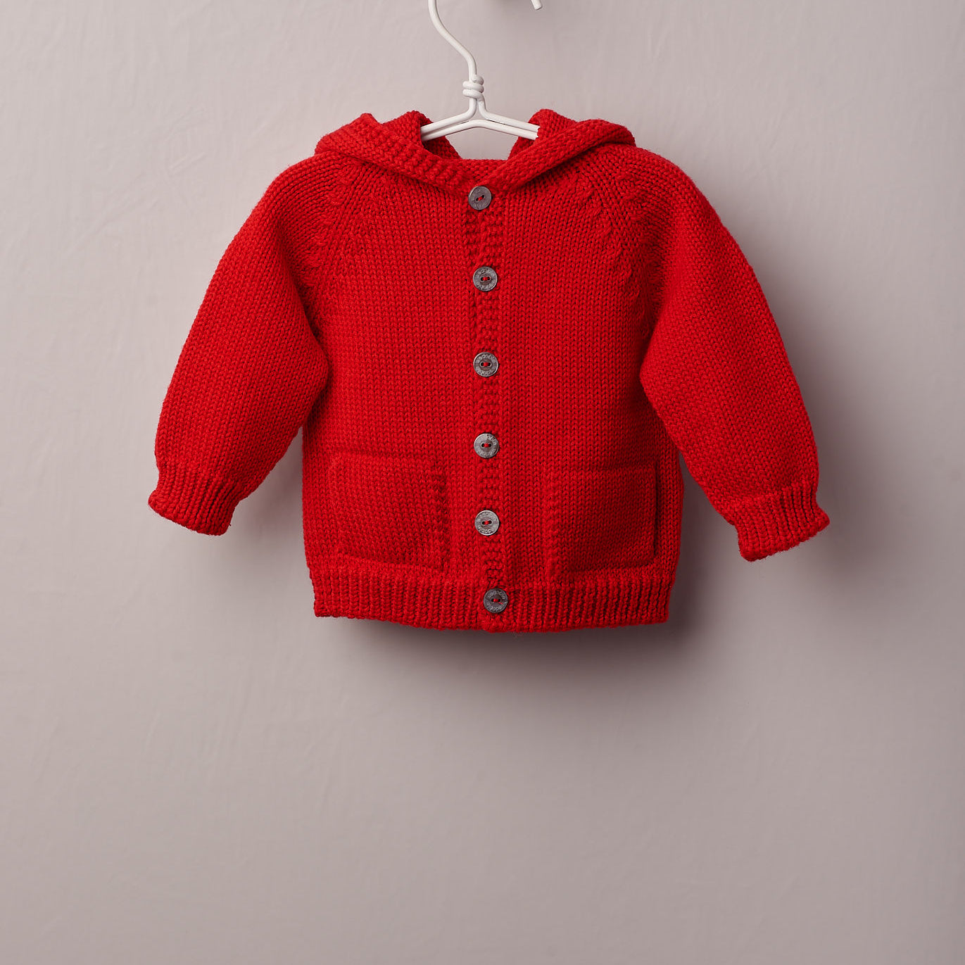 Cardigan Con Cappuccio In Lana Neonato-a WEDOBLE I2110308A - WEDOBLE - LuxuryKids