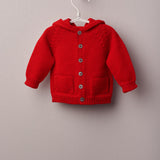 Cardigan Con Cappuccio In Lana Neonato-a WEDOBLE I2110308A - WEDOBLE - LuxuryKids