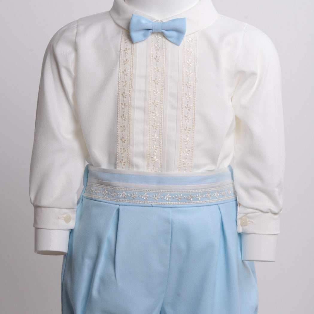 Pagliacceto Due Pezzi Bermuda E Camicia Caldo Cotone Neonato Ponto por Ponto 5738 - PONTO POR PONTO - LuxuryKids