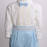 Pagliacceto Due Pezzi Bermuda E Camicia Caldo Cotone Neonato Ponto por Ponto 5738 - PONTO POR PONTO - LuxuryKids