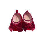 Scarpa Da Culla Ballerina In Velluto Con Fiocco Neonata Indice MC01 - INDICE - LuxuryKids