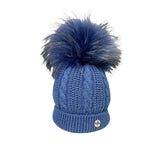 Cappello In Misto Lana Con Trecce E Pompon Neonato-a FURFANTE CT0422A - FURFANTE - LuxuryKids