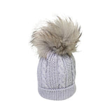Cappello In Misto Lana Con Trecce E Pompon Neonato-a FURFANTE CT0422A - FURFANTE - LuxuryKids