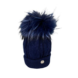 Cappello In Misto Lana Con Trecce E Pompon In Murmasky Neonato-a FURFANTE CT2135A - FURFANTE - LuxuryKids