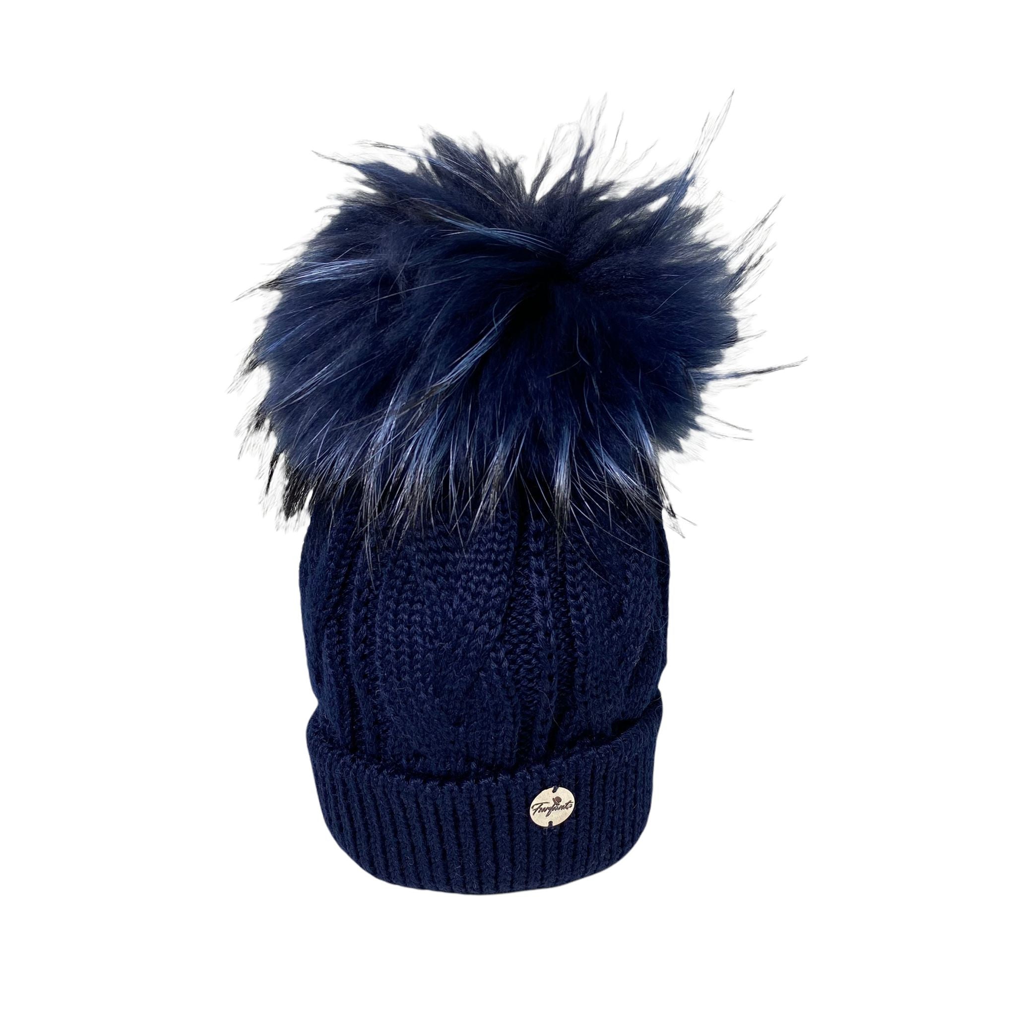Cappello In Misto Lana Con Trecce E Pompon In Murmasky Neonato-a FURFANTE CT2135A - FURFANTE - LuxuryKids