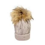 Cappello In Misto Lana Con Trecce E Pompon In Murmasky Neonato-a FURFANTE CT2135A - FURFANTE - LuxuryKids