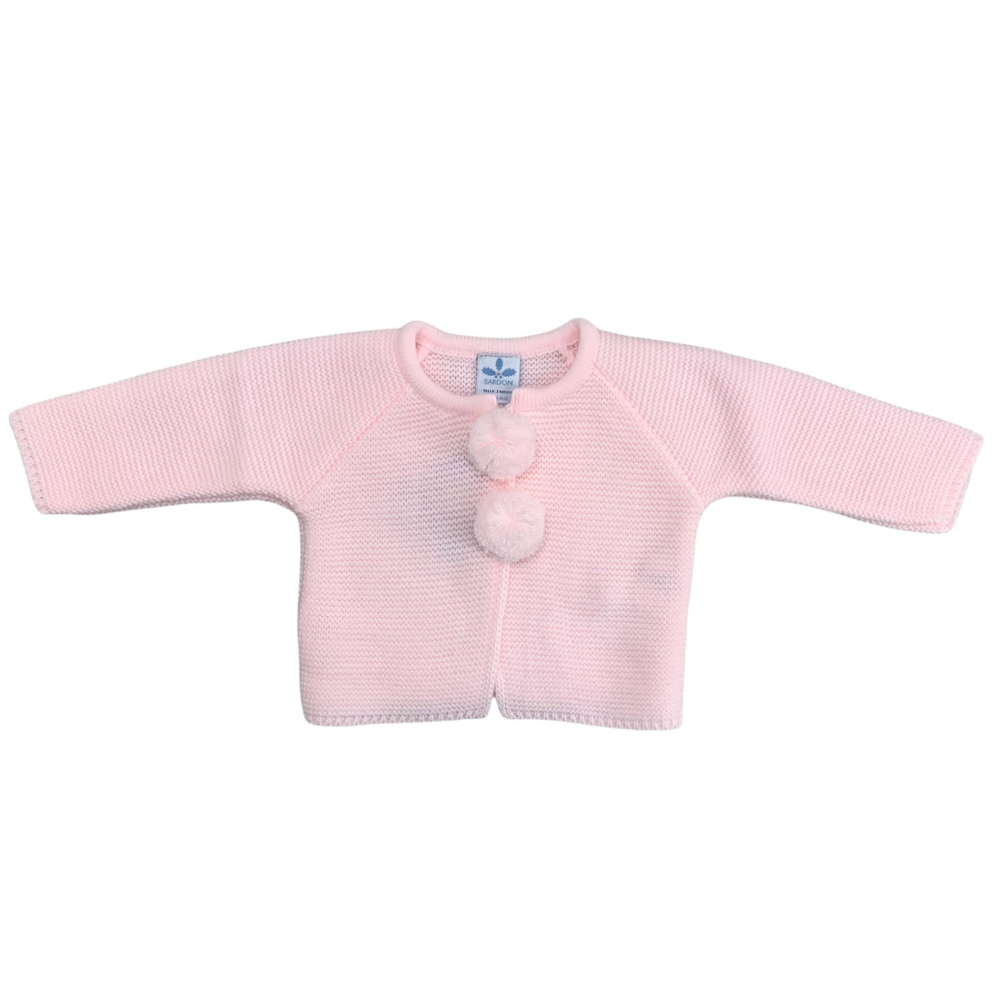 Cardigan Invernale Con Pom Pon Neonati SARDON MA250 - SARDON - LuxuryKids