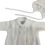 Cappottino Con Cuffia In Caldo Cotone Panna SARDON MA255 - SARDON - LuxuryKids