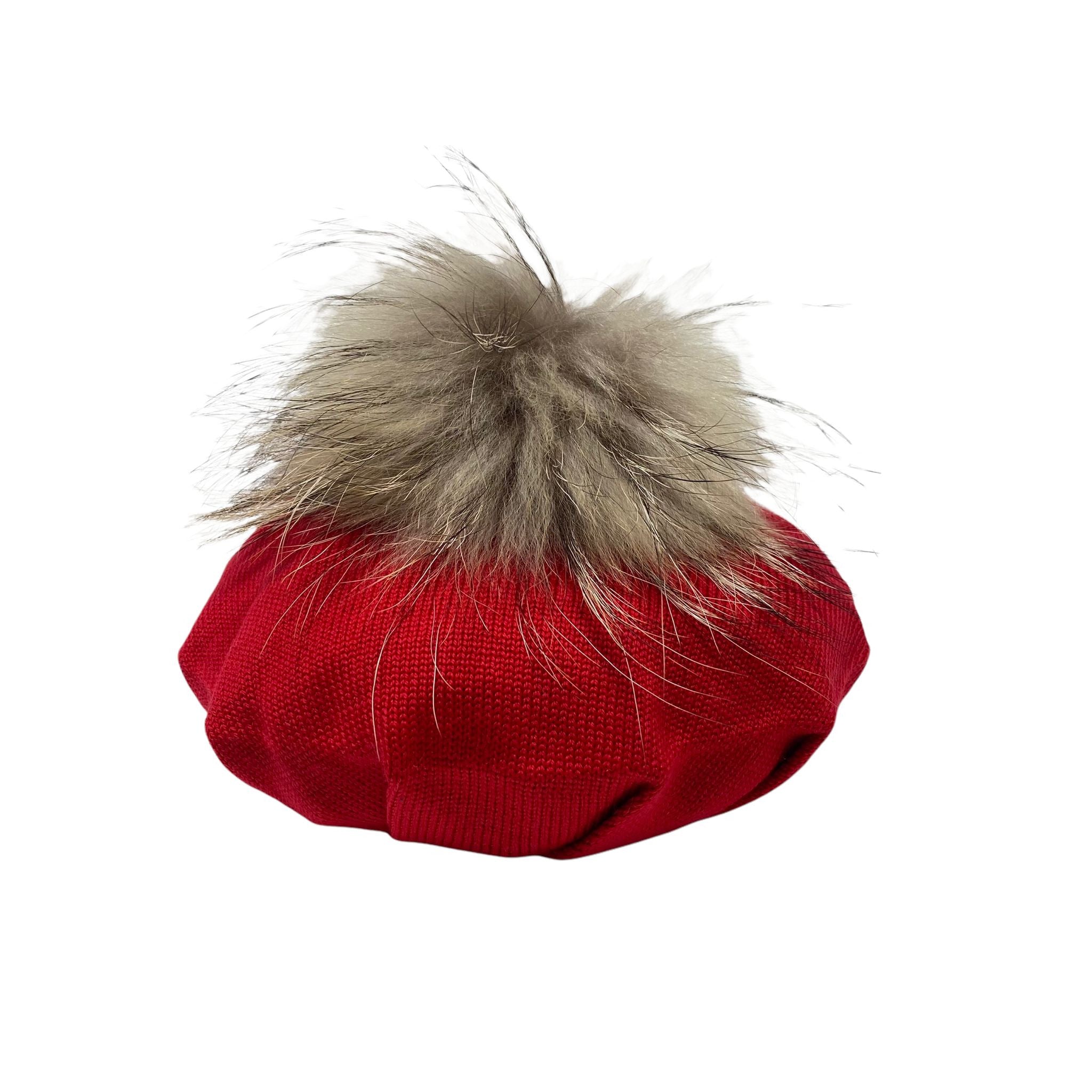 Cappello in Lana Modello Basco con Ponpon in Murmasky Neonato-a Creazioni Luana 7405 - CREAZIONI LUANA - LuxuryKids