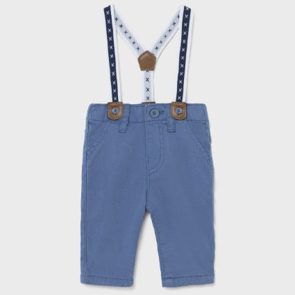 Pantalone Lungo Con Bretelle In Caldo Cotone Neonato MAYORAL 2520 - MAYORAL - LuxuryKids