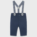 Pantalone Lungo Con Bretelle In Caldo Cotone Neonato MAYORAL 2520 - MAYORAL - LuxuryKids