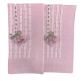 Copertina In Lana 100% Con Pon Pon Rosa Neonata CREAZIONI LUANA 7070 - CREAZIONI LUANA - LuxuryKids