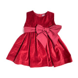 Abito Elegante In Velluto Bordeaux Neonata Phi Clothing 21564 - PHY CLOTHING - LuxuryKids
