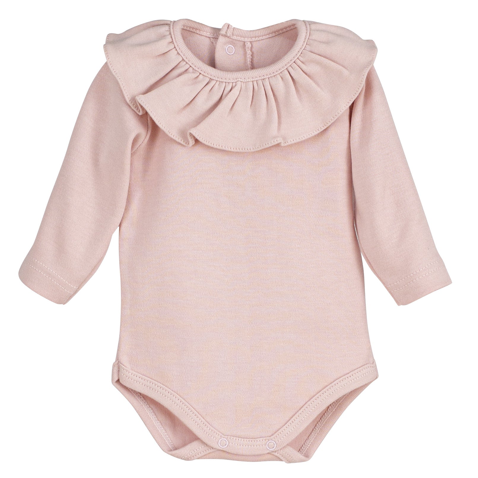 Body Manica Lunga In Caldo Cotone con Collo Volante Neonata Calmaro19085BO - CALAMARO - LuxuryKids