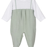Tutina Intera In Cotone Verde Neonato-a Unisex CALAMARO 32371 - CALAMARO - LuxuryKids