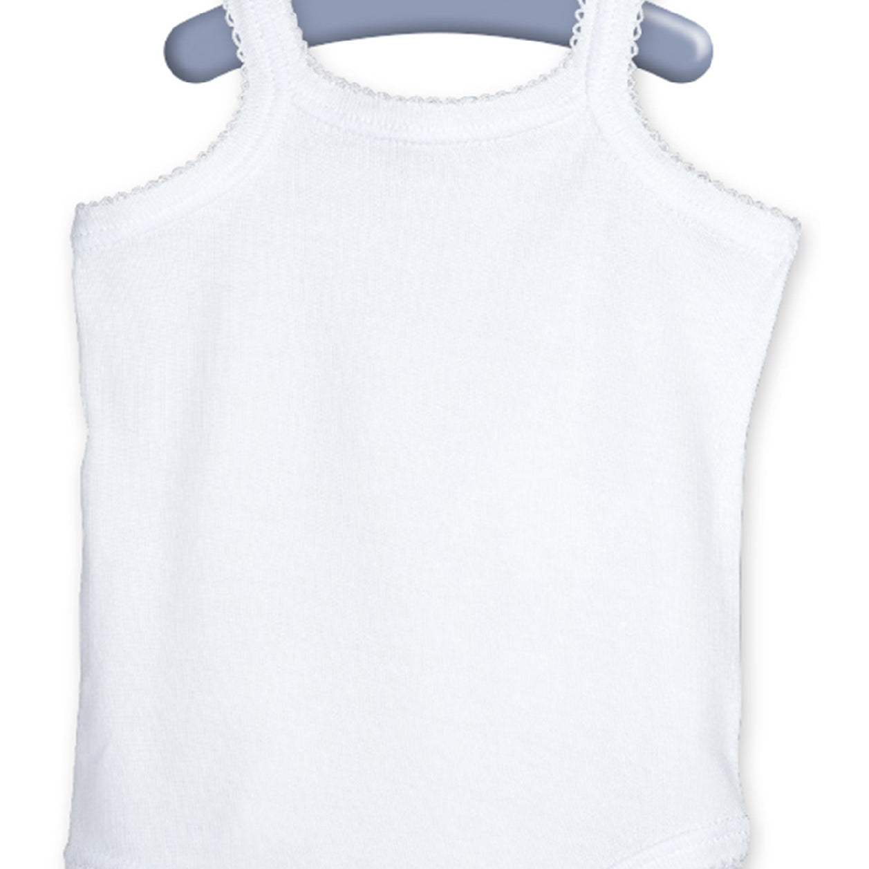 Body Con Bretelline In Cotone Bianco Neonata CALAMARO 1260 - CALAMARO - LuxuryKids