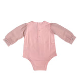 Body Girocollo In Cotone Con Manica In Organza Neonata PETIT 4515365 - PETIT - LuxuryKids
