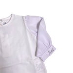 Body Girocollo In Cotone Con Manica In Organza Neonata PETIT 4515365 - PETIT - LuxuryKids