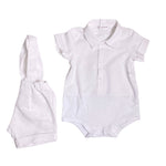 Completo Elegante In Lino Con Salopette Neonato TETO E TATTA CB1550 - TETO E TATTA - LuxuryKids